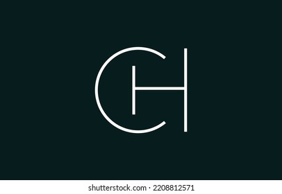 CH or HC Abstract initial monogram letter alphabet logo