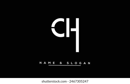 Monograma del logotipo de las letras Abstractas de CH, HC