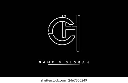 CH, HC Abstract Letters Logo Monogram