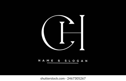 CH, HC Abstract Letters Logo Monogram