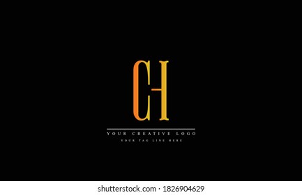 CH HC abstract vector logo monogram template