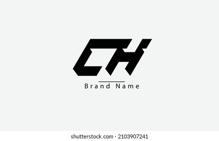 CH HC abstract vector logo monogram template