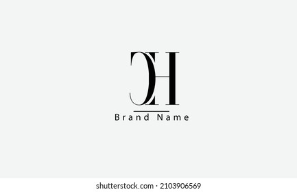 CH HC C H abstract vector logo monogram template