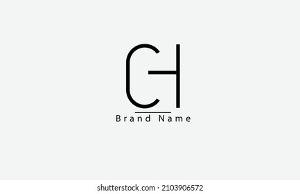 CH HC C H abstract vector logo monogram template