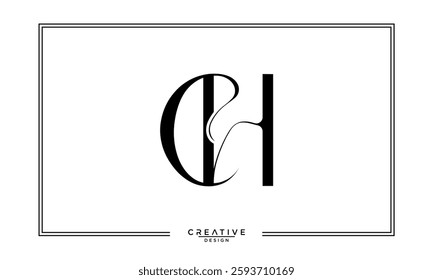 CH, HC, C, H, Abstract Letters Logo Monogram