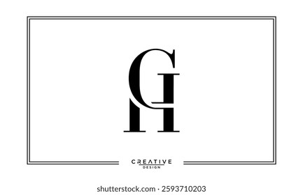 CH, HC, C, H, Abstract Letters Logo Monogram