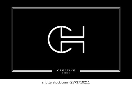 CH, HC, C, H, Abstract Letters Logo Monogram