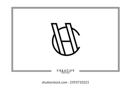 CH, HC, C, H, Abstract Letters Logo Monogram