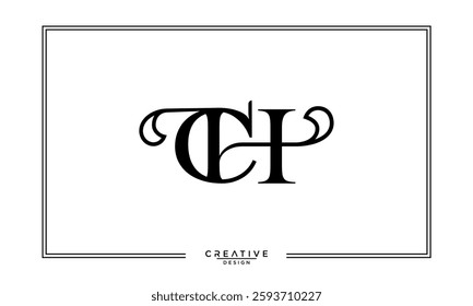 CH, HC, C, H, Abstract Letters Logo Monogram