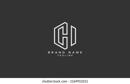 CH, HC, GH, HG, Abstract initial monogram letter alphabet logo design