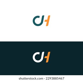 CH, HC, HO, OH plantilla de diseño de logotipo de letra inicial vector