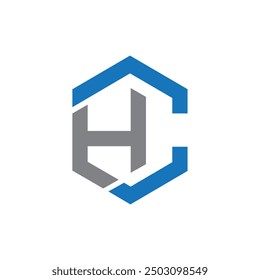 VECTOR de diseño de logotipo de letra CH o HC para empresas