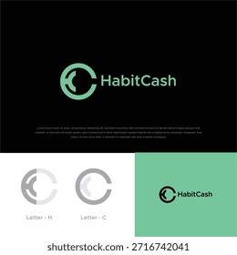 CH y HC Logo Monograma Diseño Plantilla Vector de stock