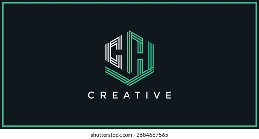 CH or HH Hexagon Logo Design Inspiration