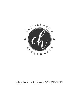 CH Initial beauty monogram logo vector