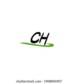 CH initial handwriting logo for identity