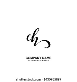CH Initial handwriting logo vector