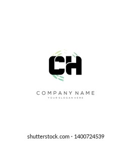 CH initial letter abstract logo design vector.