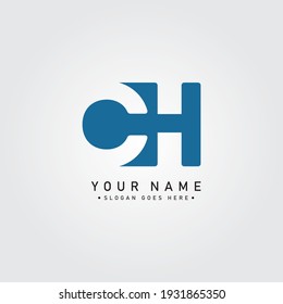 CH Initial Letter Logo - Minimal Vector Logo