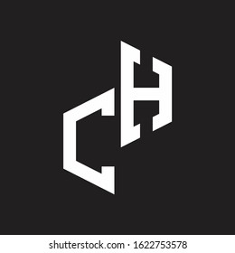 CH Initial Letters logo monogram with up to down style