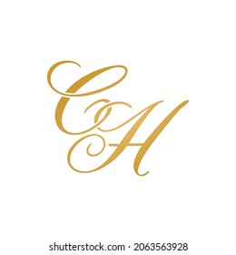 CH initial logo design vector stock