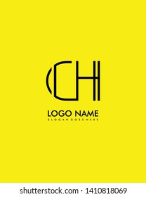 CH Initial minimalist modern abstract logo
