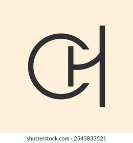 CH initiale moderne minimalistische Logo-Design.