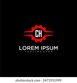 Monograma inicial CH para el Vector de diseño de logotipo automotriz