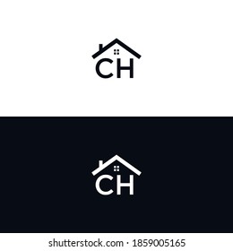 ch Initial real estate logo inspiration vector logo icon