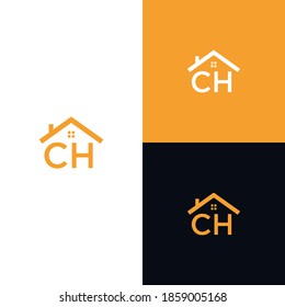 ch Initial real estate logo inspiration vector logo icon