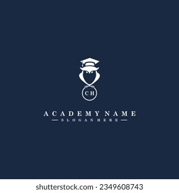 CH Initials Academy Logo Vector Art Icons and Graphics