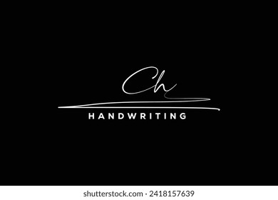 CH initials Handwriting signature logo. CH Hand drawn Calligraphy lettering Vector. CH  letter real estate, beauty, photography letter logo design.