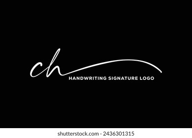 CH initials Handwriting signature logo. CH Hand drawn Calligraphy lettering Vector. CH letter real estate, beauty, photography letter logo design.