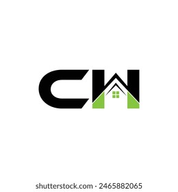 CH letter creative real estate vector logo design.