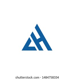CH letter hill logo design template 