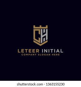 CH Letter Initial icon / logo design Monogram inspiration. - vector