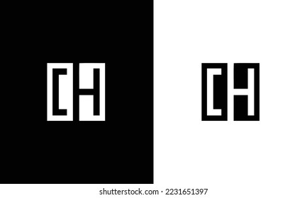 Letra CH logotipo inicial diseño de concepto moderno y minimalista