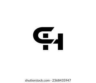 Elemento de diseño de logotipo de carta CH