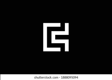 CH letter logo design on luxury background. HC monogram initials letter logo concept. CH icon design. HC elegant and Professional white color letter icon design on black background.