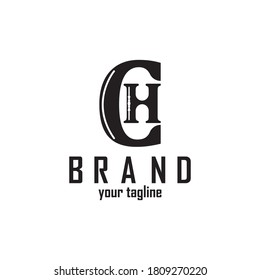 CH letter logo design template vector illustration
