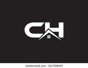vector de diseño del logotipo de la letra CH. Ilustración del diseño del logotipo del monograma de la letra CH