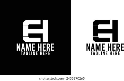 CH Letter Logo Design vector. Illustration of Letter CH monogram Logo creative corporate customs typography logo design