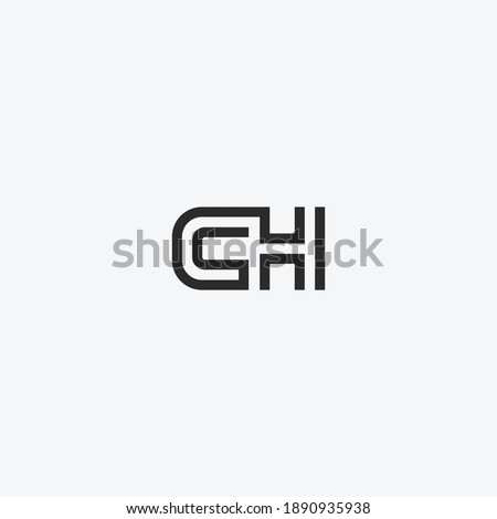 CH letter logo icon sign symbol vector template Imagine de stoc © 