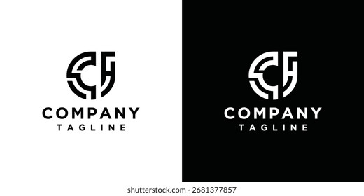 Ilustração de modelo de vetor de logotipo de sinal de letra Ch