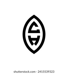 CH line geometric monogram with high quality professional design that will print well