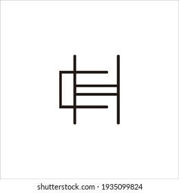 Signo vectorial de diseño de logotipo CH
