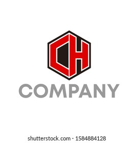 ch logo icon design template sign