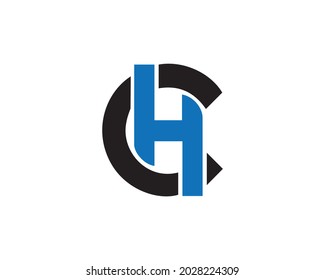 CH logo monogram design template vector element.
