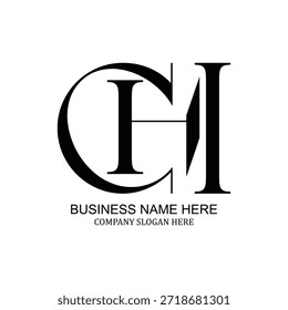 Ch logo sleek and creative design, ideal for modern branding, startups, fashion, tech, business, and professional projects