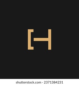 CH Minimal Logo With Creative Modern Business Typography Vector Template,
